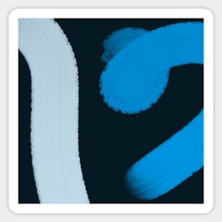 Retro Dark Blue Adventure Abstract Pattern Sticker